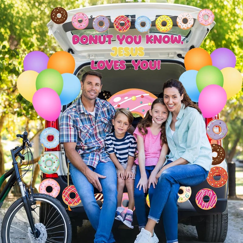 Yewfold Halloween Trunk or Treat Car Decorations,Trunk or Treat Decorations for Car Archway Garage Door Indoor Decor Halloween Party Decorations (Doughnuts) - Image 5